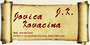 Jovica Kovačina vizit kartica